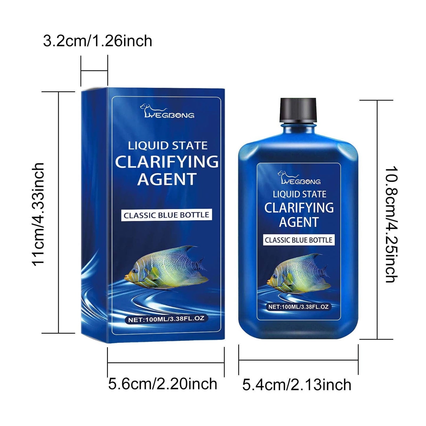 1 Pcs Aquarium Water Purifier 100ml - Clear Fish Tank Water, Removes Pollutants & Algae, Balances pH, Safe for Fish & Plants, Easy to Use Water Treatment Solution
