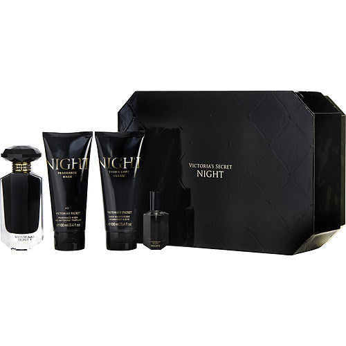 VICTORIA'S SECRET NIGHT by Victoria's Secret EAU DE PARFUM SPRAY 1.7 OZ & BODY CREAM 3.4 OZ & FRAGRANCE WASH 3.4 OZ & EAU DE PAR