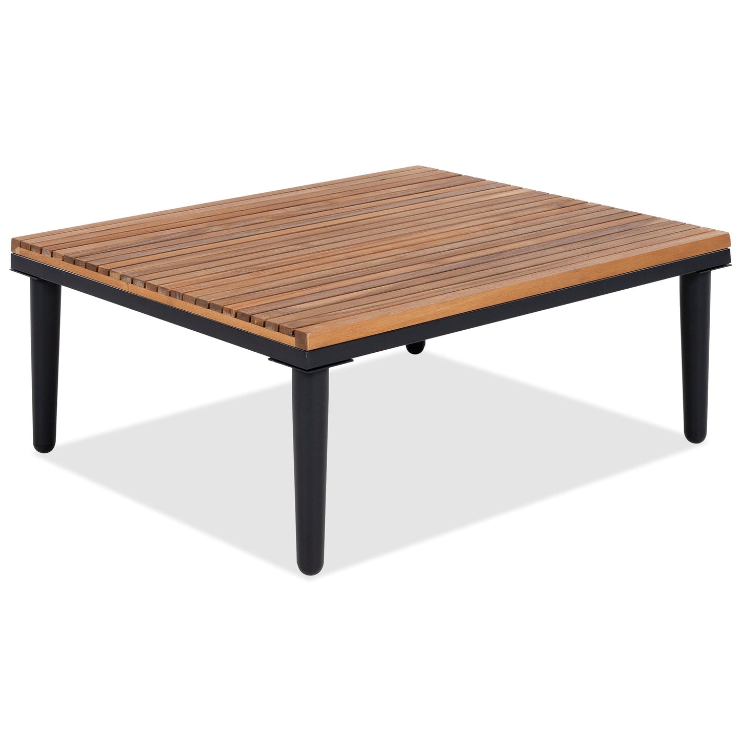 Luxury Patio Furniture Set with Removable Cushions and Coffee Table, L-Shaped Acacia Wood Sofa with Side table, Outdoor Conversation Sectional Sofa for Backyard, Porch, Beige