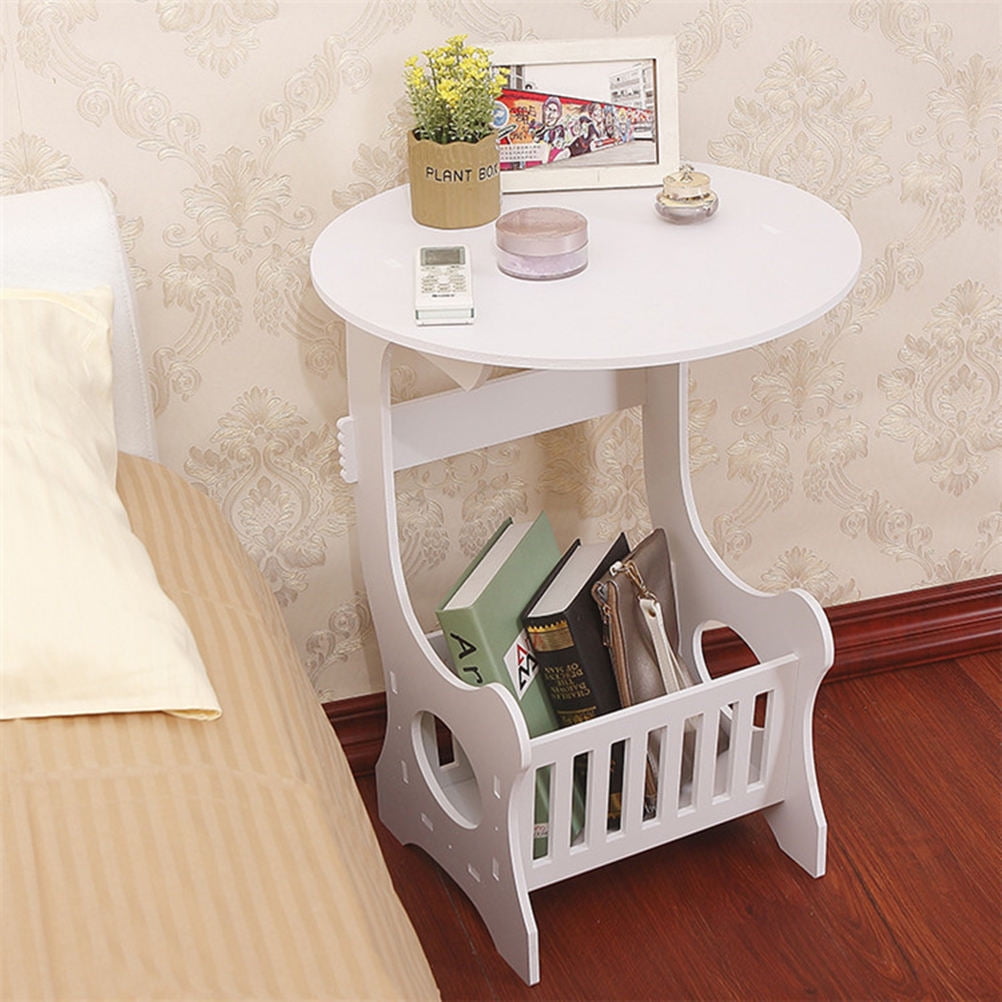 Raindrops 1Pack Modern End Table Small White Round Leisure Time Balcony Furniture