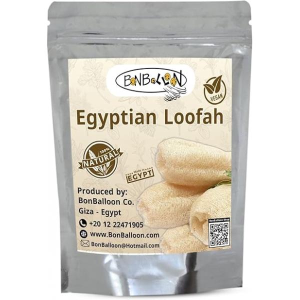 1 Pcs Egyptian Loofah Luffa Loffa Lofa Loofa Scrubber Natural SPA Beauty Bath Body Luxurious Premium for Skin Exfoliating (21.5" / 54 cm)