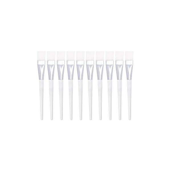 Shapenty Face Mask Brushes Cosmetic Beauty Tool Soft Synthetic Hair Facial Applicator Brush with Acrylic Handle for Eye Mask, Mud Clay Serum Peel or DIY Needs, 10PCS