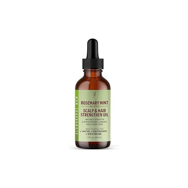 ROSEMARY MINT, SCALP & HAIR OIL, INFUSED W/BIOTIN ENCOURGES GROWTH, FOR DAILY USE, TREATMENT, SPLIT END CARE STRENGTHENING OIL