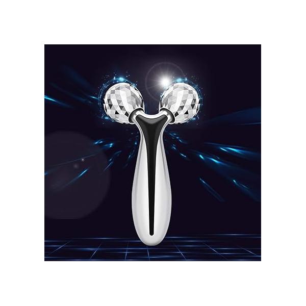 SUPANT V Facial Roller Massager, Reduce Wrinkles in Neck and Eyes, Massage for Lymphatic Drainage, Face Lifting, Puffiness, Skin Tightening & Collagen Production, Clear Toxins