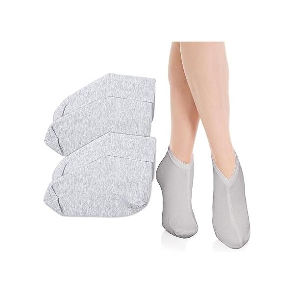2 Pairs Moisturizing Socks Overnight for Dry Feet, Cotton Moisture Enhancing Soft Spa Absorbing Lotion Foot Care, Cosmetic Therapy Women and Men