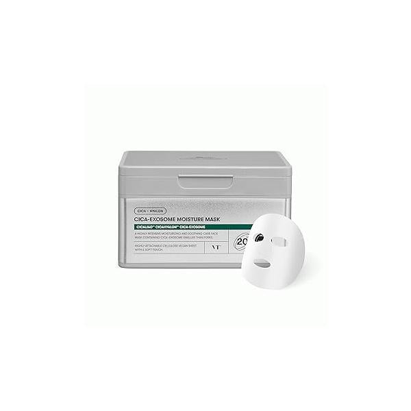 VT COSMETICS CICA Daily Soothing Mask 30 Sheets, Centella Asiatica & Hyaluronic Acid for Moisturizing Hydrating, Instant Calm Glow, Skin Softening Facial Mask, Korean Face