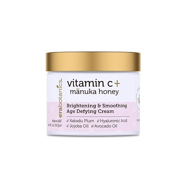 Era Organics Advanced Vitamin C Face Cream - Brightening and Nourishing with Jojoba Oil, Kakadu Plum for Fine Lines, Wrinkles