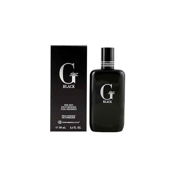 PB ParfumsBelcam G eàu Black Eau De Toilette Spray for Men - 100 mL Affordable, Long-Lasting Fresh Aquatic Fragrance & Spicy Scent with Sandalwood Patchouli Day Night Use