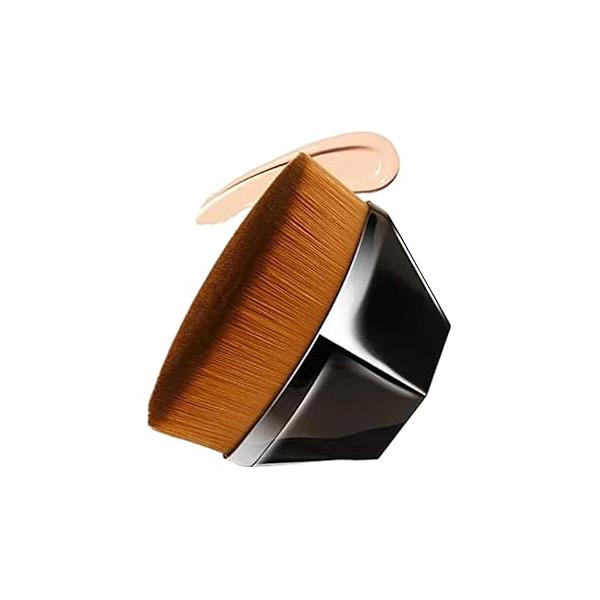 LUCKY LAMA Kabuki Makeup Foundation, BB Cream, CC Powder, Primer, Moisturiser, Contour, Bronzer Blending Brush for Face and Body., Black