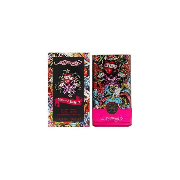 Ed Hardy Women's Perfume Fragrance by Christian Audigier, Eau De Parfum, Hearts & Daggers, 3.4 Fl Oz