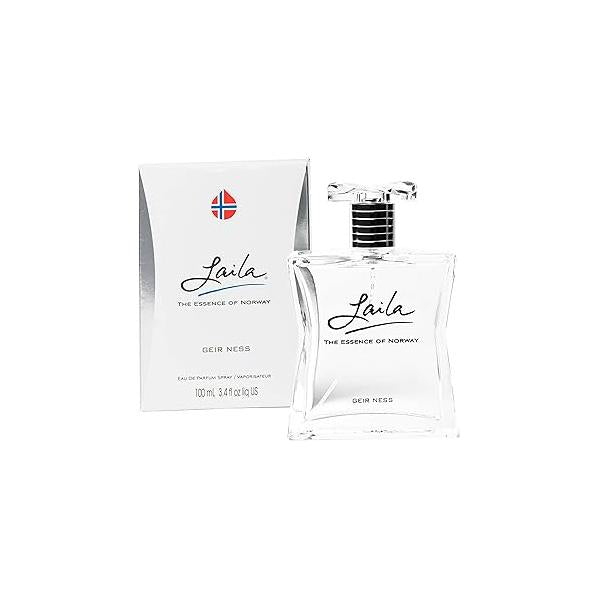 Geir Ness Laila Eau de Parfum Spray - Long Lasting Fresh, Airy and Clean Fragrance for Women Blend of Fruity Floral Scent 3.4 oz