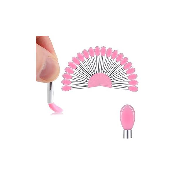 20 Pcs Lip Mask Applicator Silicone LIp Balm Stick Lipstick Brushes Cosmetic Brush Set For Gloss