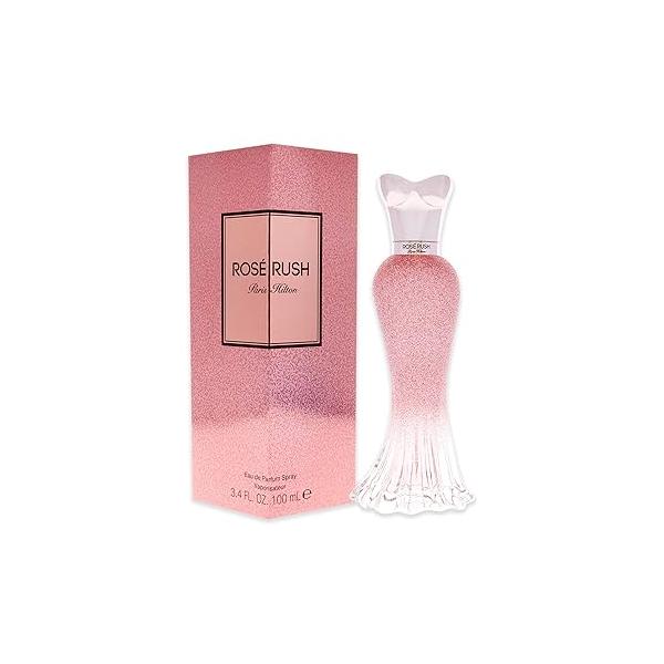 Paris Hilton Rose Rush Eau de Parfum Spray Perfume for Women | Floral and Fruity Fragrance Notes of Papaya, Peony, Cedar, White Musk Feminine Long-Lasting Scent 3.4 Fl Oz