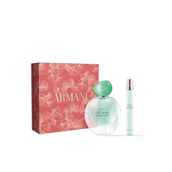 Armani Beauty - Acqua di Gioia Eau de Parfum Women's Perfume Gift Set - Floral & Fruity Travel Size Full 0.34 Fl Oz, 1 Oz