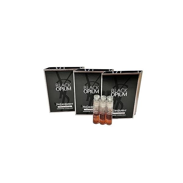Yves Saint Laurent YSL Black Opium EDP Sample Women Perfume 1.2 ml / 0.04 oz - set of 3