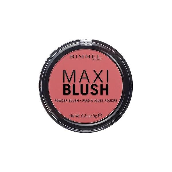 Rimmel London Maxi - 003 Wild Card Blush Powder, Lightweight, Highly Pigmented, Blendable, 0.31oz