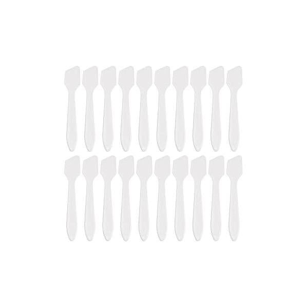 Tbestmax 300 PCS Mini Cosmetic Spatulas 3.2" x 0.6" Disposable Makeup Plastic Clear Facial Creams Skin Care