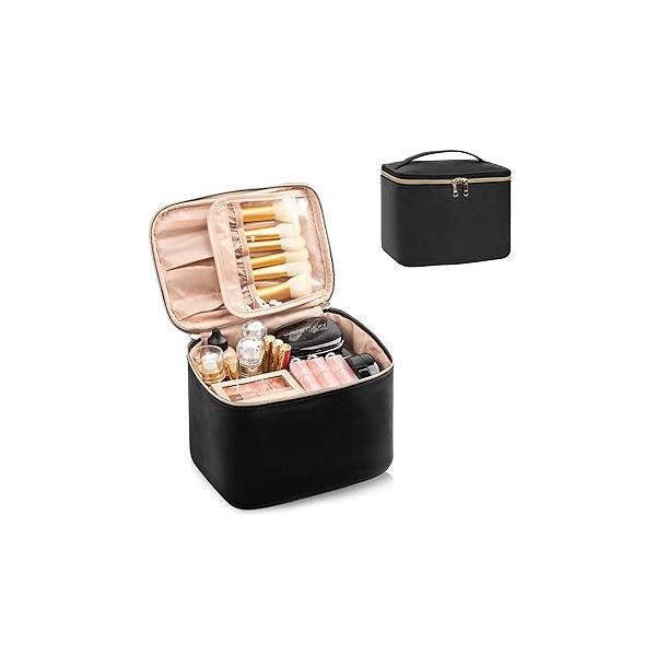 OCHEAL Makeup Bag, Large Capacity Travel Make Up Bag for Cosmetics Vertical Storage,Toiletry Skincare Organizer