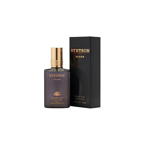 Stetson Black - Cologne for Men Woody, Dark and Spicy Scent with Fragrance Notes of Sandalwood, Spices, Suede 1.5 Fl Oz