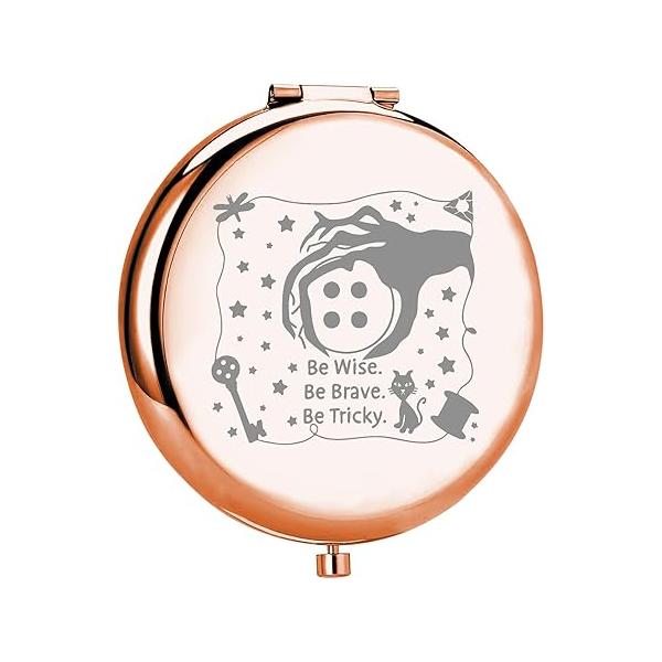 MYOSPARK Fantasy Thriller Cartoon Compact Makeup Mirror Gift Movie Inspired Horror Fans Be Wise Brave Tricky (Be Mirror)