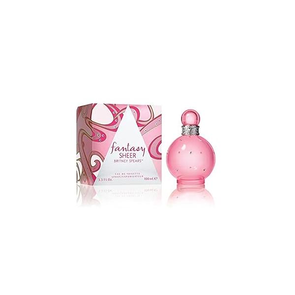 Britney Spears Fantasy Sheer Eau de Toilette Spray, Perfume for Women, 3.3 Fl Oz