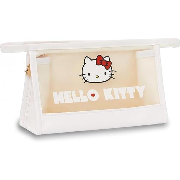 Small Cute Cosmetic Bag, Translucent Waterproof Makeup bag Organizer with Zipper, Mini Pouch for Purse Women & Girls