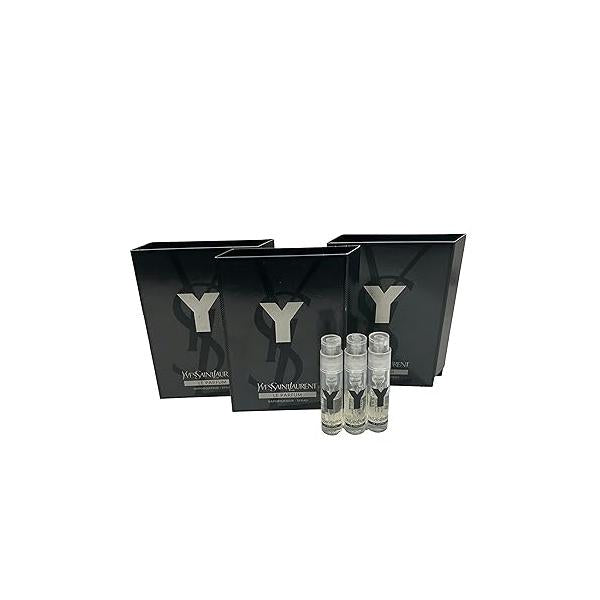 Yves Saint Laurent YSL Y Men Sample Perfume LE PARFUM Spray Trial Size Partially Filled Vials 1.2 ml / 0.04 fl oz (set of 3)
