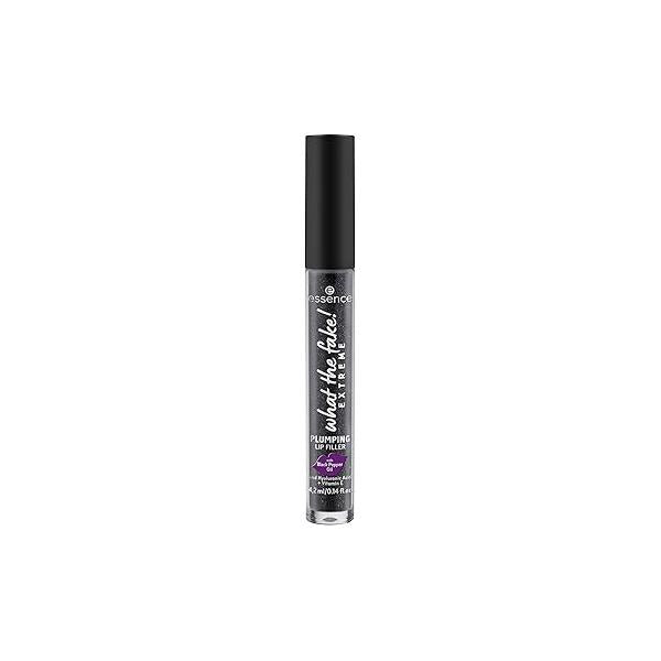 essence | What the Fake! Extreme Plumping Lip Filler (02 Ice Baby) Glossy, Non-Sticky Finish with Peppermint Oil, Hyaluronic Acid, & Vitamin E Vegan Cruelty Free