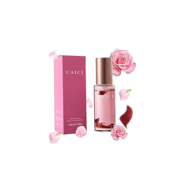 Hair Perfume,Hair Perfume Oil with Rose Makes Smooth Split-Free Shiny and Not Easy to Break,Suitable for Frizzy Damaged Due Perm Dyeing