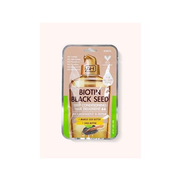 Absolute New York Hot Biotin Black Seed Deep Conditioning Hair Treatment, Women Cosmetic Accessories