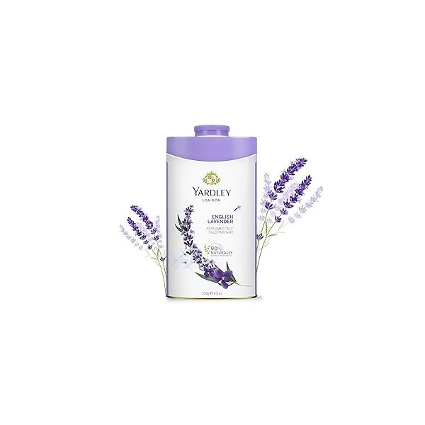 Yardley London English Lavender Perfumed Deodorizing Talc Talcum Powder 100gm, 3.5 Ounce