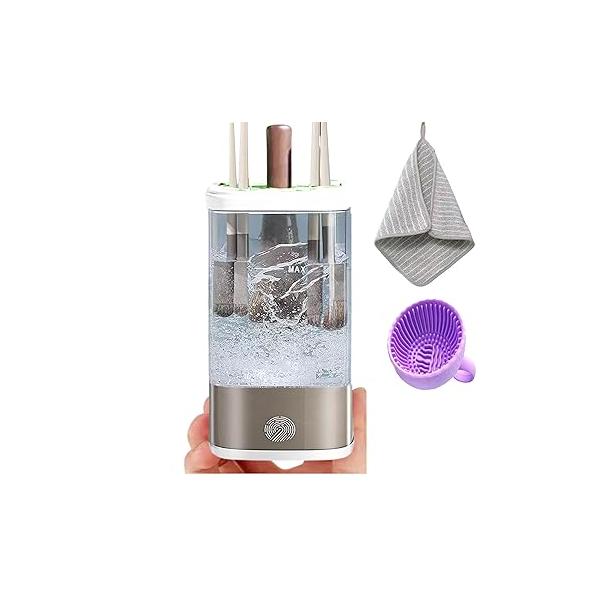Beauty Swirl Cosmetic Brush Cleaner, Electric Makeup Cleaner Machine, Automatic for All Types of Sponges and Brushes