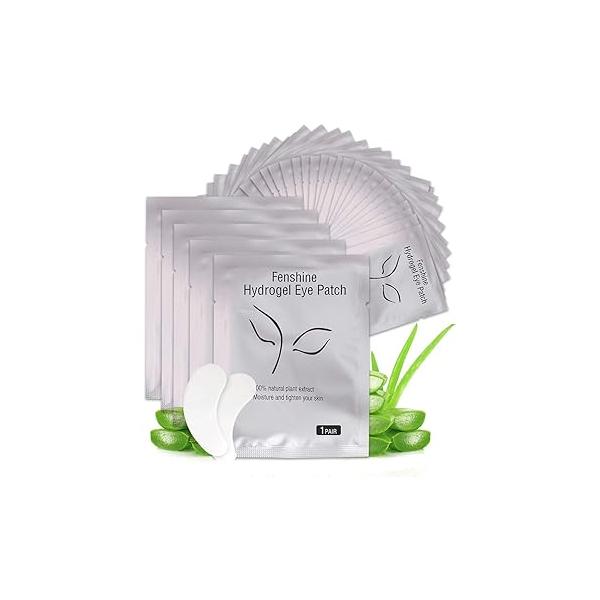Fenshine 200 Pairs Eyelash Extension Eye Pads Lint Free Hydrogel Patches Professional Under Gel for Lash Extensions Supplies