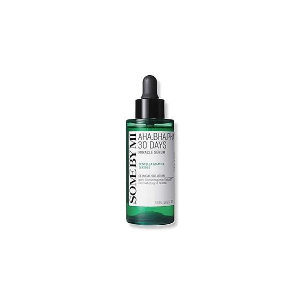 SOME BY MI AHA BHA PHA 30 Days Miracle Serum - 1.69oz, 50ml Daily Centella Ampoule with Niacinamide for Soothing, Calming and Clear Skin Pore, Sebum Blackhead Care Korean