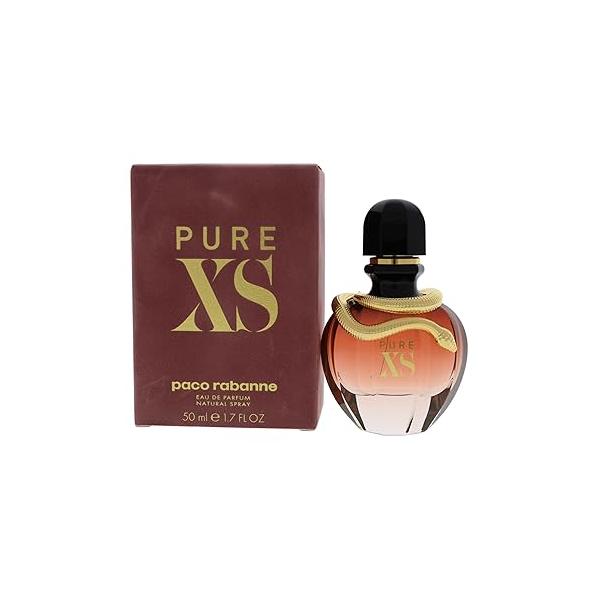 Paco Rabanne Pure XS Perfume For Women - Amber Floral Fragrance Opens With Notes Of Popcorn And Vanilla Blended Coconut Ylang-Ylang Sensual Scent Eau De Parfume Spray 1.7 Oz
