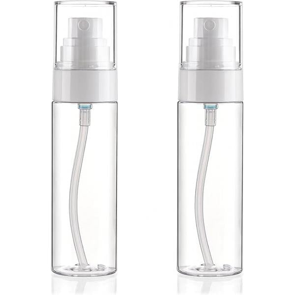 Fine Mist Spray Bottle Plastic Bottles 3.4oz/100ml 2Pack Makeup Setting TSA Approved Empty Cosmetic Refillable Travel Containers Sprayer for Water,Perfume,Essential