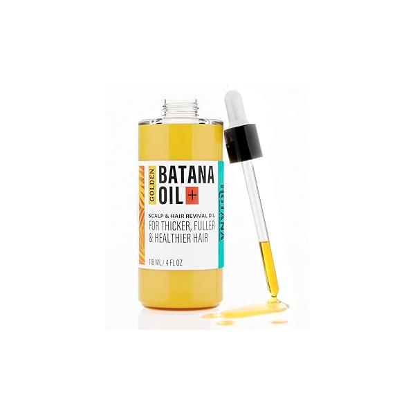 Golden Batana Oil | Dr Sebi Organic Hair Growth from Honduras for Fuller, Thicker & Healthier 4 oz