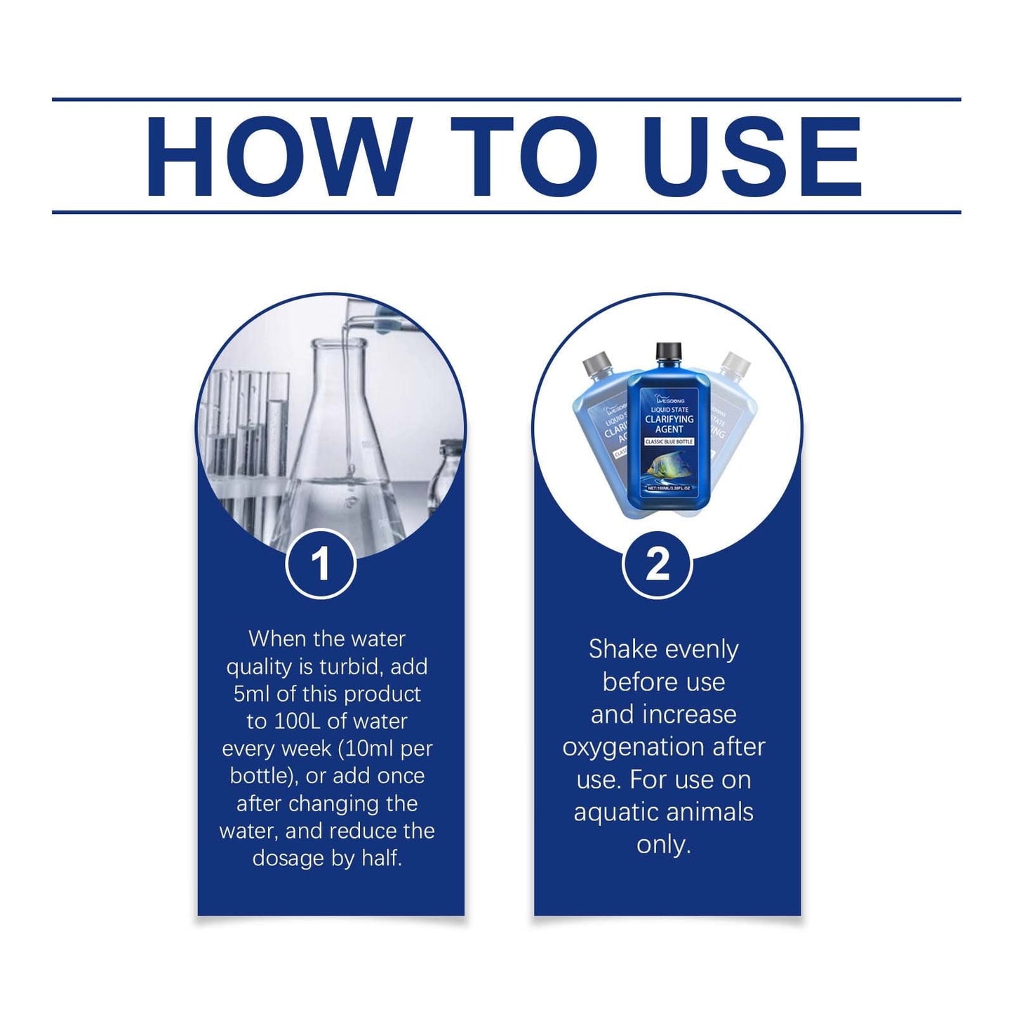 1 Pcs Aquarium Water Purifier 100ml - Clear Fish Tank Water, Removes Pollutants & Algae, Balances pH, Safe for Fish & Plants, Easy to Use Water Treatment Solution