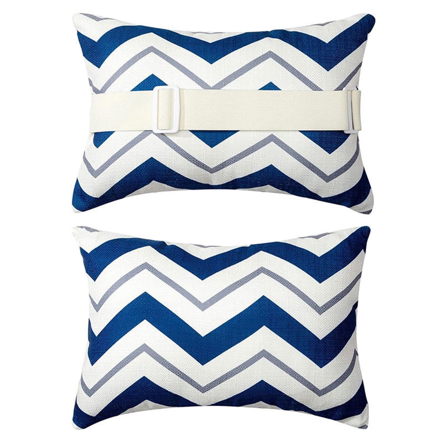 RKZDSR Waterproof Outdoor Chaise Lounge Headrest Cushion Cover - Striped Pillow for Patio & Garden, Comfortable & Stylish Cushion Insert Included