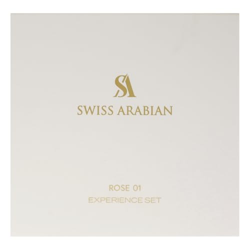 Swiss Arabian Rose 01 Giftset - Arabian Perfumes for Women and Men - Long Lasting Perfume - Floral, Rose, Vanilla Perfume - 3 Bottles with Case - 4 pc