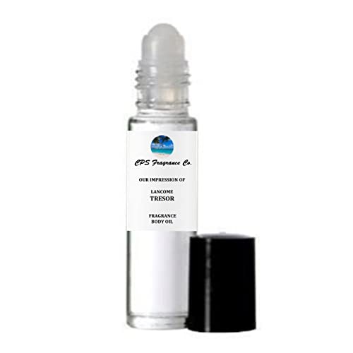 TRESOR 1/3oz For Women Type Hypoallergenic Pure Perfume Body Oil Roll On 1/3oz (10ml) CPS Fragrance Co. Impression made with Pure essential Oils + Organic Fractionated Coconut Oil