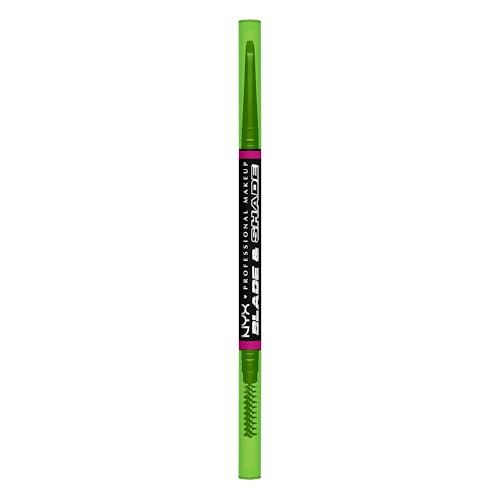 NYX PROFESSIONAL MAKEUP Blade & Shade Brow Pencil, Nano Mechanical Eyebrow Pencil, Up to 16HR Make Up Wear - Black