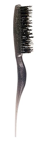 Cricket Amped Up Teasing Hair Brush for Volume, Backcombing, Lifting, Styling, And Sectioning Hair, Sparkle Black