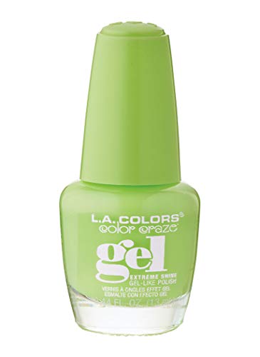 L.A. Colors Creamy Neon Gel Nail Enamel Polish Lucky, 0.44 Fl Oz