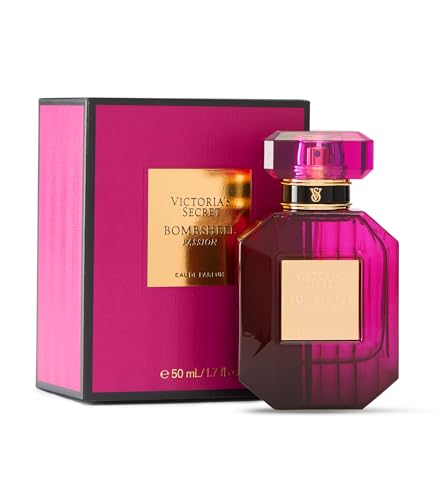 Victoria's Secret Bombshell Passion Eau de Parfum, Notes of Sparkling Cassis, Queen Peony & Fuchsia Rose, Perfumes for Women (1.7 oz)