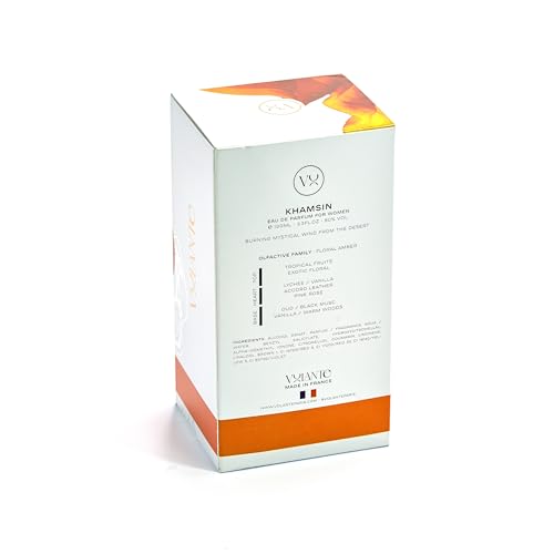VOLANTE Khamsin Eau de Parfum – 100ml, Exotic Floral Amber Fragrance | Everyday Use Cruelty Free Women Perfume | Intense Long Lasting Scent for Evenings | Made in France