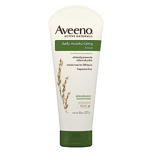 Aveeno Daily Moisturizing Body Lotion With Soothing Prebiotic Oat, Gentle Lotion Nourishes Dry Skin With Moisture, Paraben-, Dye