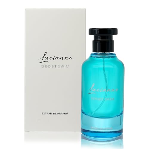 Lucianno Sunset Swim Extrait De Parfum 100mL – Long Lasting Perfume for Men & Women – Refreshing Citrus Scent with Bergamot, Ginger & Coconut Milk – Luxury Perfume for Daily Wear