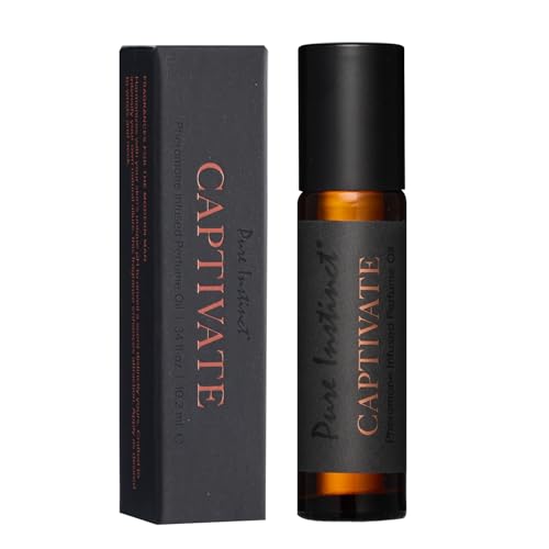 Pure Instinct CAPTIVATE The Original Pheromone Infused Essential Oil Perfume Cologne - Men's Collection - TSA Ready (Roll On Bottle 0.34 Fl. Oz./10.2mL)