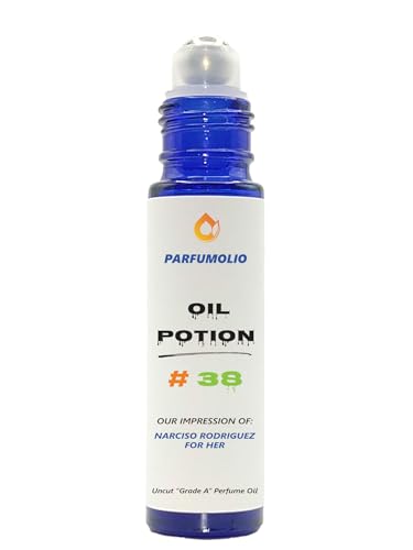 Oil Potion # 38 Inspired by Narciso Rodriguez for Her Women's Uncut Grade A Fragrance Body Oil Dupe Concentrated Long Lasting Roll-On 10ml / 0.33 oz